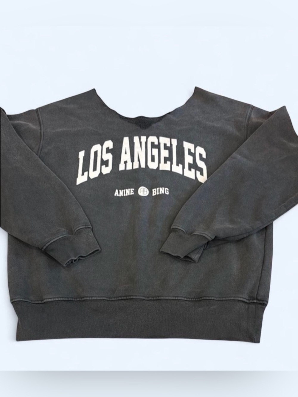 Anine Bing Los Angeles Black Oversized Crewneck Sweater